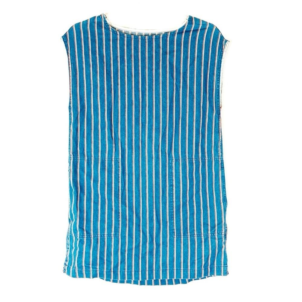 Wilfred Free | Blue Stripe Shirt Dress Boxy Cotton Blend XXS